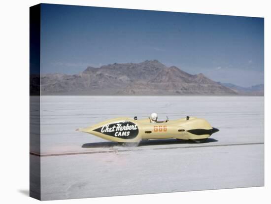 Bonneville Hot Rod Meet at the Bonneville Salt Flats in Utah-J^ R^ Eyerman-Stretched Canvas