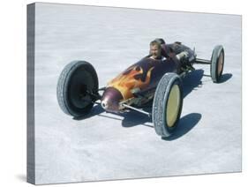 Bonneville Hot Rod Meet at the Bonneville Salt Flats in Utah-J^ R^ Eyerman-Stretched Canvas