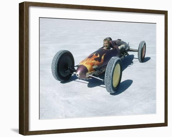 Bonneville Hot Rod Meet at the Bonneville Salt Flats in Utah-J^ R^ Eyerman-Framed Photographic Print