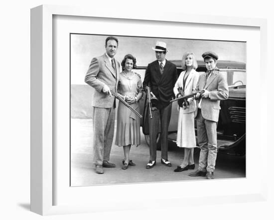 BONNIE AND CLYDE, 1967 directed by ARTHUR PENN Gene Hackman, Estelle Parsons, Warren Beatty, Faye D-null-Framed Photo