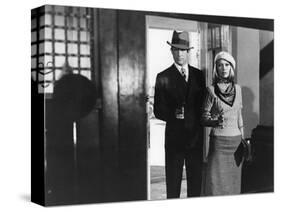BONNIE AND CLYDE, 1967 directed by ARTHUR PENN Warren Beatty and Faye Dunaway (b/w photo)-null-Stretched Canvas