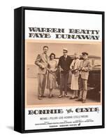 Bonnie and Clyde, Danish Movie Poster, 1967-null-Framed Stretched Canvas