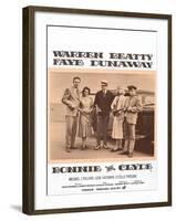 Bonnie and Clyde, Danish Movie Poster, 1967-null-Framed Art Print