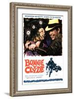 Bonnie and Clyde, Faye Dunaway, Warren Beatty, 1967-null-Framed Art Print