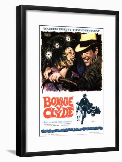 Bonnie and Clyde, Faye Dunaway, Warren Beatty, 1967-null-Framed Art Print