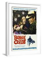 Bonnie and Clyde, Spanish Movie Poster, 1967-null-Framed Art Print