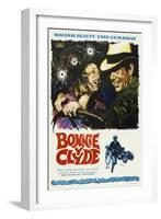 Bonnie and Clyde, Spanish Movie Poster, 1967-null-Framed Art Print