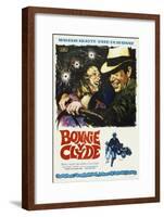 Bonnie and Clyde, Spanish Movie Poster, 1967-null-Framed Art Print