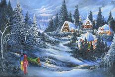 Christmas Village-Bonnie B Cook-Laminated Giclee Print