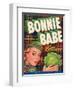 Bonnie Babe Lettuce Label - Salinas, CA-Lantern Press-Framed Art Print