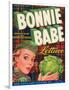 Bonnie Babe Lettuce Label - Salinas, CA-Lantern Press-Framed Art Print