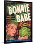 Bonnie Babe Lettuce Label - Salinas, CA-Lantern Press-Framed Art Print