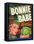 Bonnie Babe Lettuce Label - Salinas, CA-Lantern Press-Framed Stretched Canvas