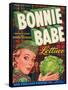 Bonnie Babe Lettuce Label - Salinas, CA-Lantern Press-Framed Stretched Canvas