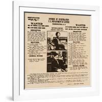 Bonnie & Clyde Wanted Poster-null-Framed Art Print