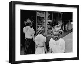 Bonnie, Jeanie, and Shirley Laughlin, After New Hair Styles-Stan Wayman-Framed Photographic Print