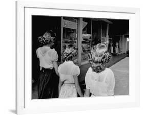 Bonnie, Jeanie, and Shirley Laughlin, After New Hair Styles-Stan Wayman-Framed Photographic Print