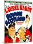 Bonnie Scotland, Oliver Hardy, June Lang, Stan Laurel on Window Card, 1935-null-Mounted Photo