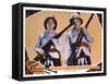 Bonnie Scotland, US Lobbycard, L-R: Stan Laurel, Oliver Hardy, 1935-null-Framed Stretched Canvas