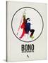 Bono Watercolor-David Brodsky-Stretched Canvas
