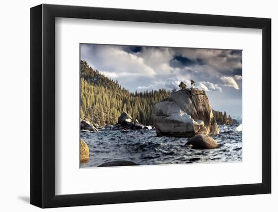 Bonsai Rock Lake Tahoe Nevada-null-Framed Premium Giclee Print