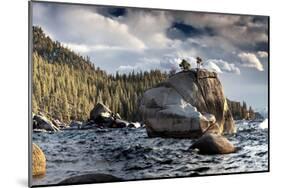 Bonsai Rock Lake Tahoe Nevada-null-Mounted Art Print