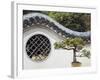 Bonzai Tree and Toled Arch Wall in Winding Garden at West Lake, Hangzhou, Zhejiang Province, China-Kober Christian-Framed Photographic Print