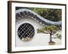 Bonzai Tree and Toled Arch Wall in Winding Garden at West Lake, Hangzhou, Zhejiang Province, China-Kober Christian-Framed Photographic Print