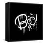 Boo Lettering in Urban Graffity Style. Print for Posters, Graphic Tee, Sweatshirt. Concept for Hall-Svetlana Shamshurina-Framed Stretched Canvas