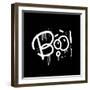 Boo Lettering in Urban Graffity Style. Print for Posters, Graphic Tee, Sweatshirt. Concept for Hall-Svetlana Shamshurina-Framed Photographic Print