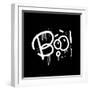 Boo Lettering in Urban Graffity Style. Print for Posters, Graphic Tee, Sweatshirt. Concept for Hall-Svetlana Shamshurina-Framed Photographic Print