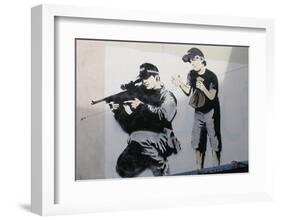 Boo!-Banksy-Framed Art Print