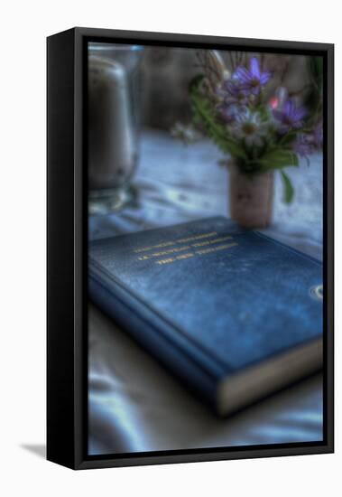 Book and Flowers-Nathan Wright-Framed Stretched Canvas