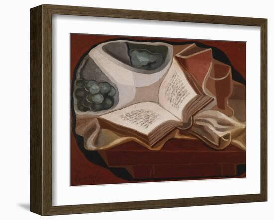 Book and Fruit Bowl-Juan Gris-Framed Giclee Print