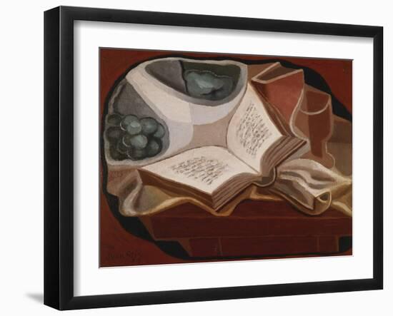 Book and Fruit Bowl-Juan Gris-Framed Giclee Print