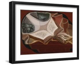 Book and Fruit Bowl-Juan Gris-Framed Giclee Print