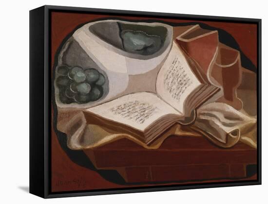 Book and Fruit Bowl-Juan Gris-Framed Stretched Canvas