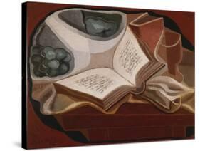 Book and Fruit Bowl-Juan Gris-Stretched Canvas