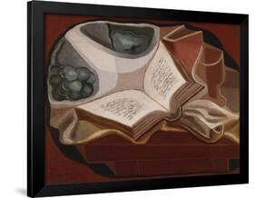 Book and Fruit Bowl-Juan Gris-Framed Giclee Print