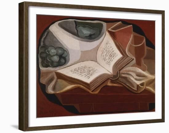 Book and Fruit Bowl-Juan Gris-Framed Giclee Print