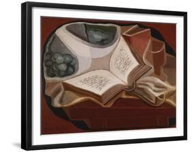 Book and Fruit Bowl-Juan Gris-Framed Giclee Print