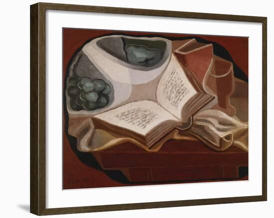 Book and Fruit Bowl-Juan Gris-Framed Giclee Print