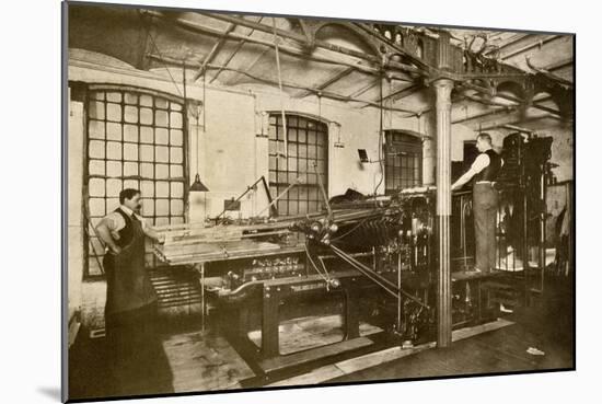 Book and Magazine Printing Press at Harper and Bros., New York City-null-Mounted Giclee Print