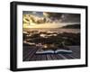 Book Concept Beautiful Seascape at Sunset with Dramatic Clouds Landscape Image-Veneratio-Framed Photographic Print