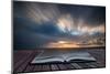 Book Concept Beautiful Sunset Long Exposure Image over Ocean-Veneratio-Mounted Photographic Print