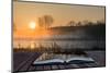 Book Concept Landscape of Lake in Mist with Sun Glow at Sunrise-Veneratio-Mounted Photographic Print