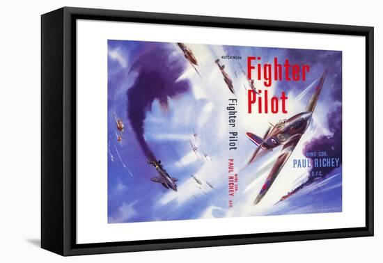 Book Cover for 'Fighter Pilot', 1955-Laurence Fish-Framed Stretched Canvas