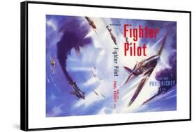 Book Cover for 'Fighter Pilot', 1955-Laurence Fish-Framed Stretched Canvas