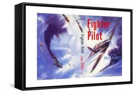 Book Cover for 'Fighter Pilot', 1955-Laurence Fish-Framed Stretched Canvas
