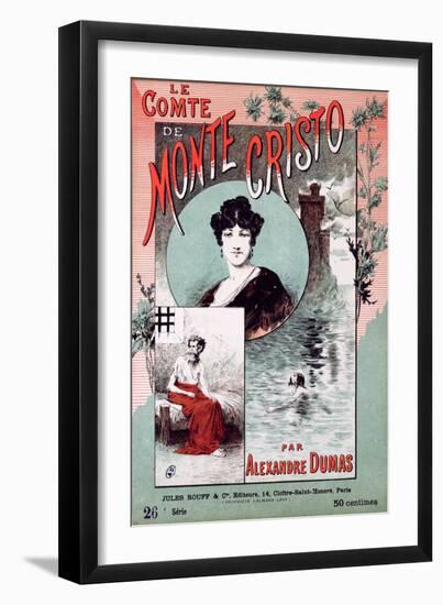 Book Cover for 'Le Comte de Monte Cristo' by Alexandre Dumas Pere-null-Framed Giclee Print